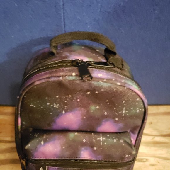 Mini Backpack PARKLAND space sky design black purple green cooler material linin - Picture 5 of 11